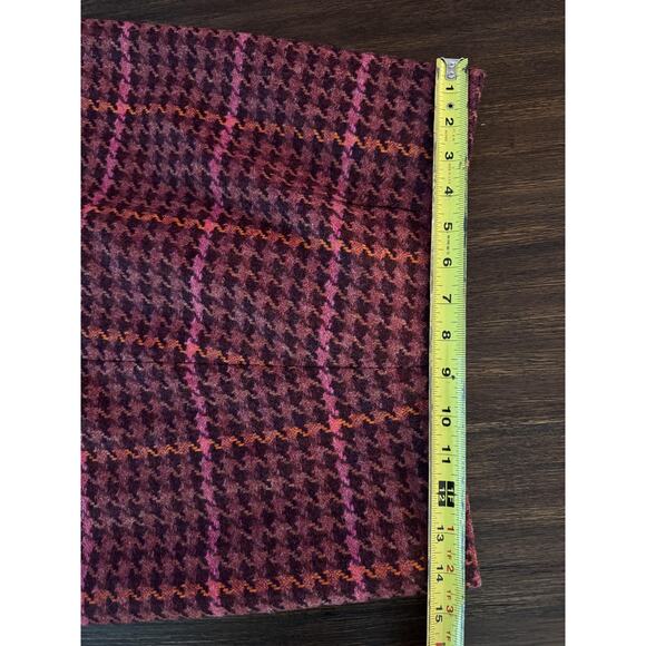 Wool Tweed Plaid Skirt Womens 4 Multicolor Academia Pure Collection - Picture 7 of 12